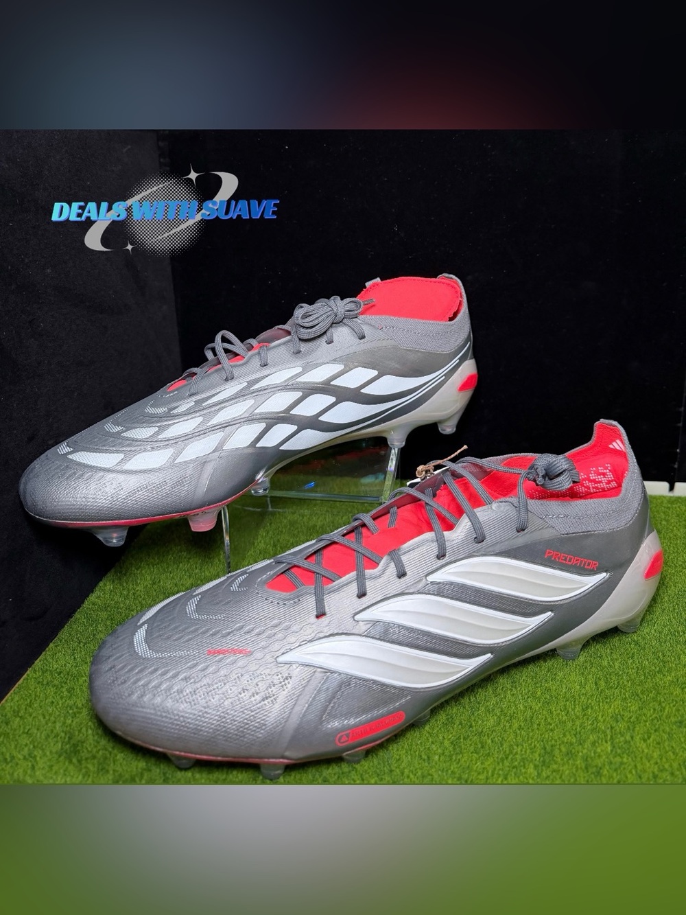 Adidas Predator Elite Fold-Over Tongue FG Mens Size 13 Iron Metallic JS0379